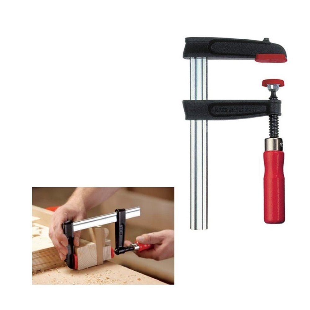 Струбцина из ковкого чугуна TPN 150/50, 5.5 кН с надежной деревянной ручкой BESSEY BE-TPN15B5BE