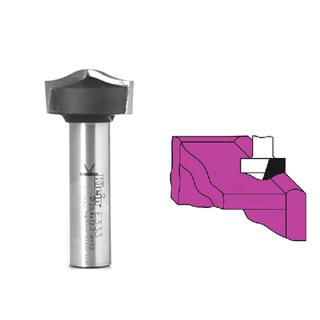 Новинка! Фреза концевая профильная Klein S 12 D 25,4 х 13 х 54 Z2 DX E333.254.R