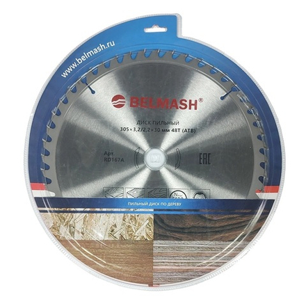 Диск пильный по дереву 305 x 3,2 / 2,2 x 30 мм 48T BELMASH RD167A