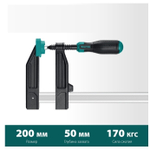 ХИТ! Струбцина тип F двухкомпонентная ручка 200 / 50 мм KRAFTOOL 32011-050-200_z01