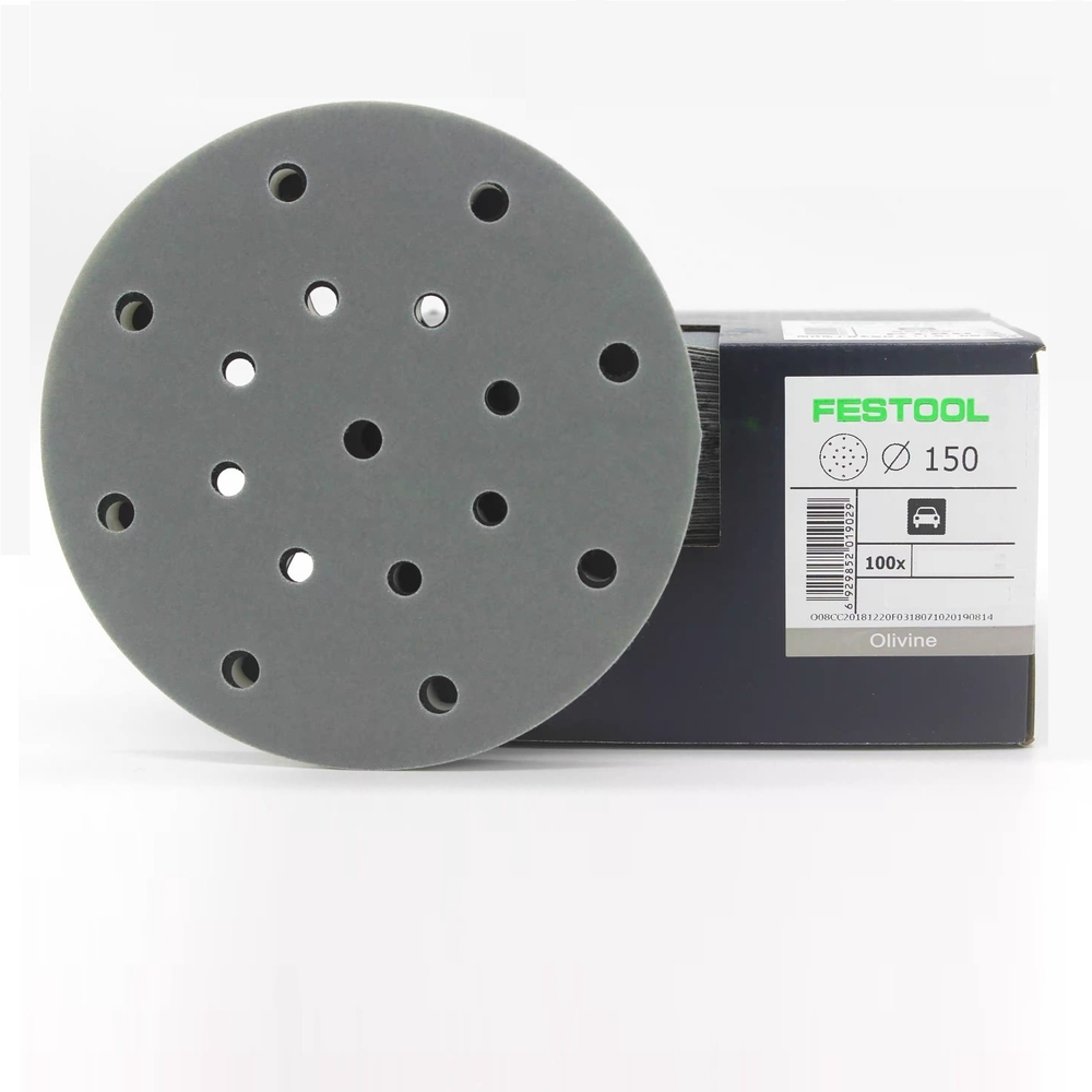 ХИТ! Шлифовальные круги 100 шт Olivine P320 STF D150/16 OL/100 Festool 692989E