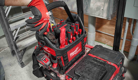 АКЦИЯ TOP-X -20! Сумка для инструмента PRO открытая 25 см, 35 карманов PACKOUT пустая MILWAUKEE 4932493622