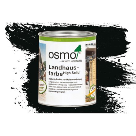 Непрозрачная краска для наружных работ Osmo 2703 cеро-чёрная 0,75 л Landhausfarbe Osmo-2703-0.75 11400013