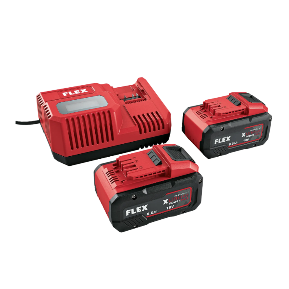 ХИТ! Комплект FLEX P-Set 18-88R Два аккумулятора 18 В, 8 Ач и ускоренное зарядное устройство 533175