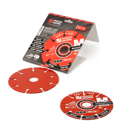 Диски отрезные мультифункциональные 2 шт Woodwork для УШМ 125 x 22,23 х 2,3 MD-125