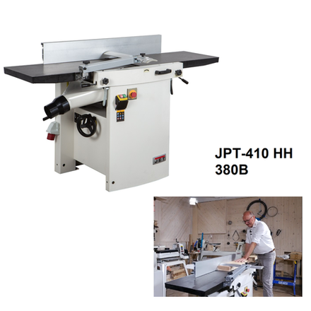 Новинка! Фуговально - рейсмусовый станок профессиональный JET JPT-410 HH с валом Helical, 4,5 кВт 380В, Макс. высота заготовки 225 мм, ширина 407 мм 10000296T