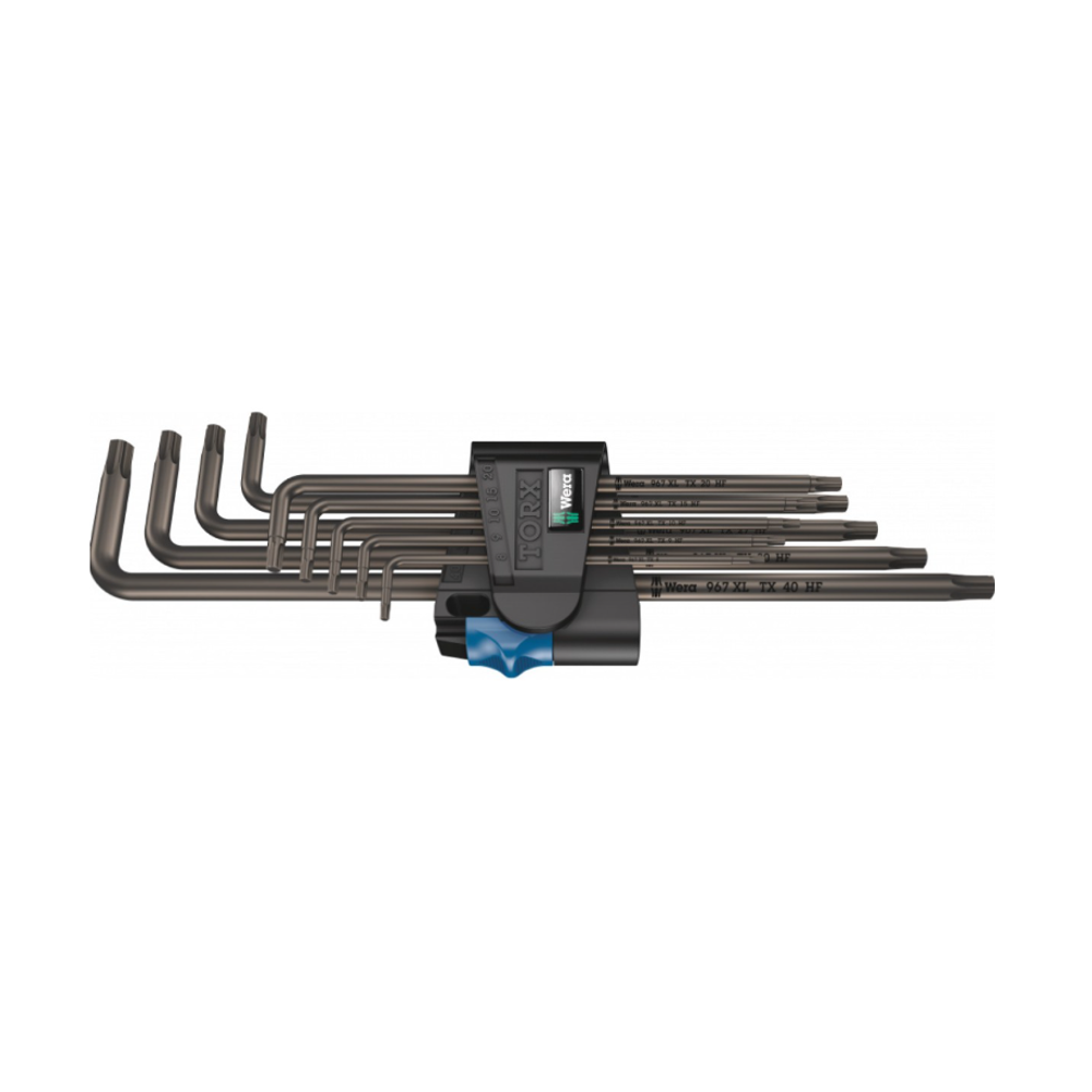 Новинка! Набор Г-образных ключей с функцией фиксации, удлиненный 9 предметов WERA TORX 967/9 TX XL HF 1 8/9/10/15/20/25/27/30/40 WE-024450