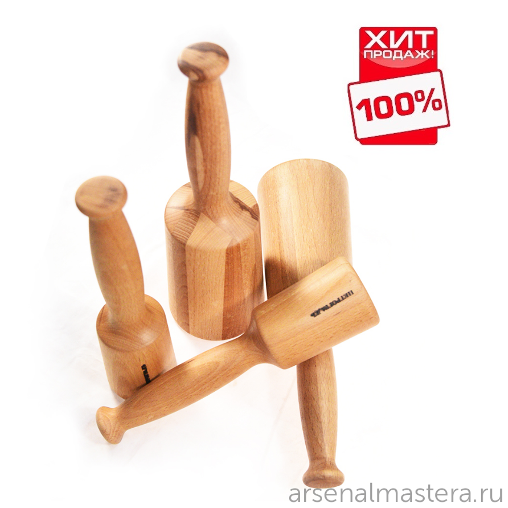 ХИТ! Киянка буковая Петроградъ круглая  D 65 х 250 мм 300 г РН-КЦМ1-00 М00014036