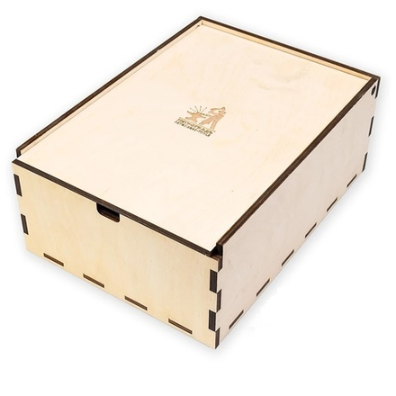 ХИТ! Ящичек для абразивов из фанеры размер 200 х 70 х 20 мм 6 ячеек ПЕТРОГРАДЪ М00018008