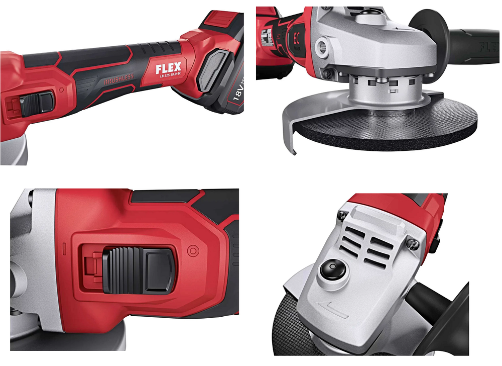 Новинка! УДОБНЫЙ КОМПЛЕКТ FLEX LB 125 18.0-EC/5.0 Set! В кейсе Аккумуляторная угловая шлифовальная машина (УШМ, Болгарка), 2 аккумулятора 5.0 Ah AP 18.0/5.0, Зарядное устройство CA 10.8/18.0, Диск 125 мм 499331