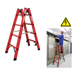 Новинка! Диэлектрическая двухсторонняя стремянка KRAUSE 2 х 4 с боковинами и перекладинами из усиленного стекловолокном пластика 819703