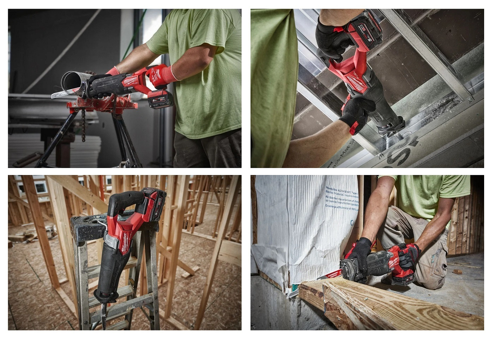 УДОБНЫЙ КОМПЛЕКТ! В кейсе M18 FSZ-502X: Сабельная пила аккумуляторная SAWZALL M18 FUEL FSZ-502X, Два Аккумулятора  M18 B5 5.0 Ач, Быстрое зарядное устройство M12-18 FC MILWAUKEE 4933478291