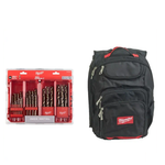 АКЦИЯ 2025 ЗИМНИЕ ПОДАРКИ! КОМПЛЕКТ с Рюкзаком 18 карманов Tradesman 4932464252 по цене Набора сверл по металлу 25 шт. HSS-Co 1-13 мм GEN III 4932493868 MILWAUKEE ACC2511008