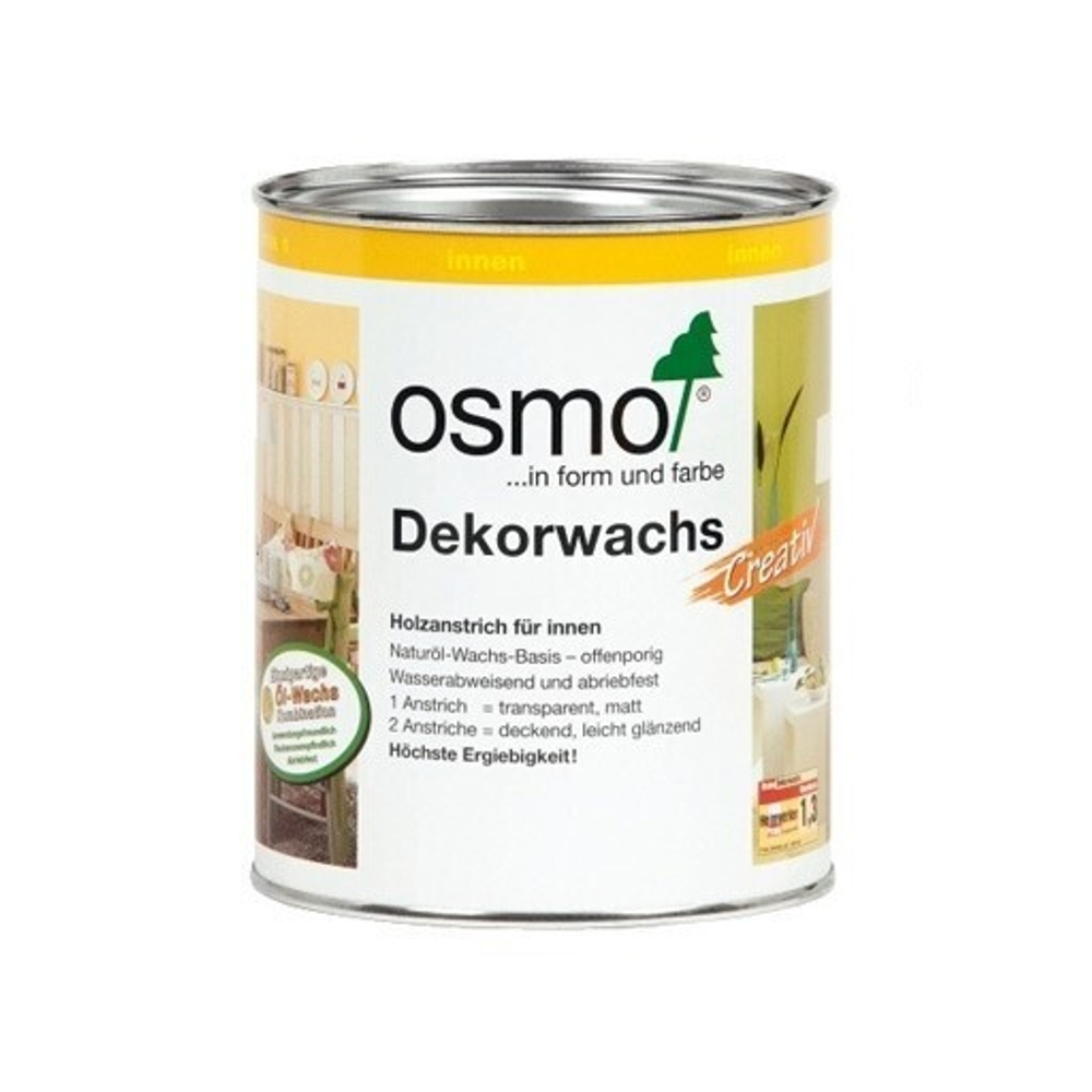 ХИТ! Цветное масло для древесины Osmo 3172 Шелк 0,75 л Dekorwachs Intensive Tone для внутренних работ Osmo-3172-0.7510100405