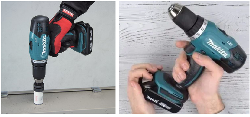 Новинка! КОМПЛЕКТ: Аккумуляторная дрель - шуруповерт Makita LXT 18В, Два аккумулятора 1,5 Ач, Зарядное устройство, кейс DDF453SYE