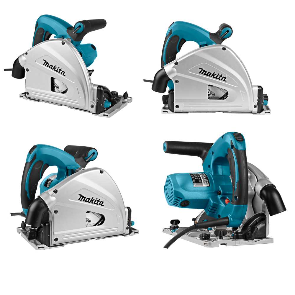СУПЕР ЦЕНЫ! Пила дисковая погружная Makita SP 6000 J 1,3кВт, 220В, 2000-5200 об/мин, диск 165 / 20 мм, глубина пропила под углом 90° 56 мм, в кейсе SP6000J