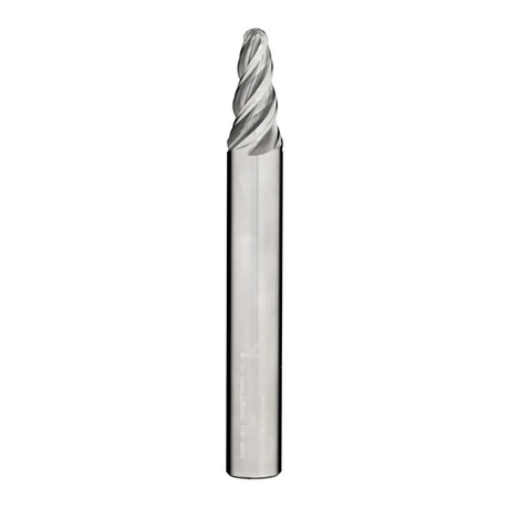 Новинка! Фреза спиральная морковка D 6,35 - 12,7 x 25,4  L 101,6  Z 4 стружка Вверх, хвостовик 12,7 SO Dimar SOT1060248
