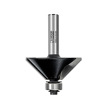 Фреза фасочная с подшипником угол 45 градусов D 41,3 L 59 S 8 мм Woodwork 936.4145.08