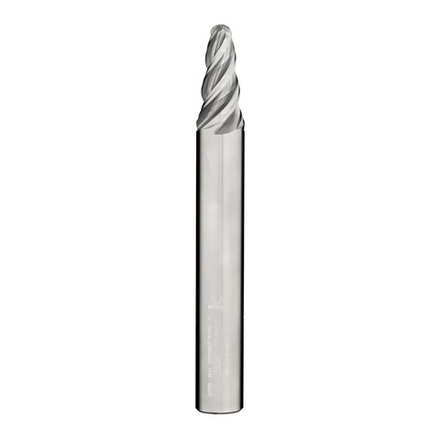 Новинка! Фреза спиральная морковка D 6,35 - 12,7 x 25,4  L 101,6  Z 4 стружка Вверх, хвостовик 12,7 SO Dimar SOT1060248