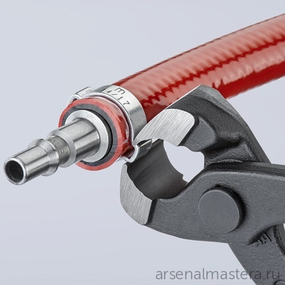Клещи 220 мм для хомутов с одним / двумя ушками (в т.ч. Oetiker) KNIPEX KN-1098I220
