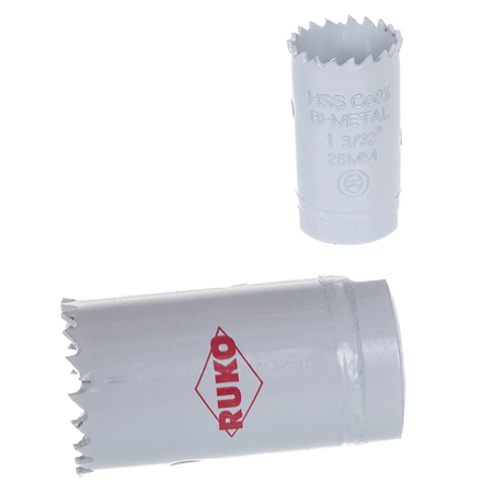 Новинка! Коронка биметаллическая RUKO HSS Co 8% 28 мм, для сверления отверстий в черных и цветных металлах, пластике 126028