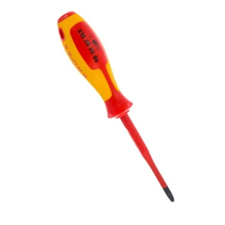 Отвёртка 212 мм с узким концом  VDE PlusMinus Phillips PH / S 2 x 100 мм, диэлектрическая 98 24 02 SLS KNIPEX KN-982402SLS