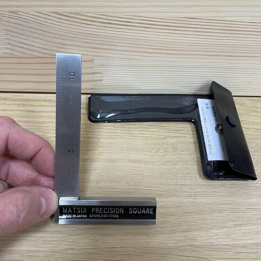 ХИТ! Угольник японский малый с упором с разметкой Matsui 100 мм 112 х 70 мм DICTUM 718635 М00018086