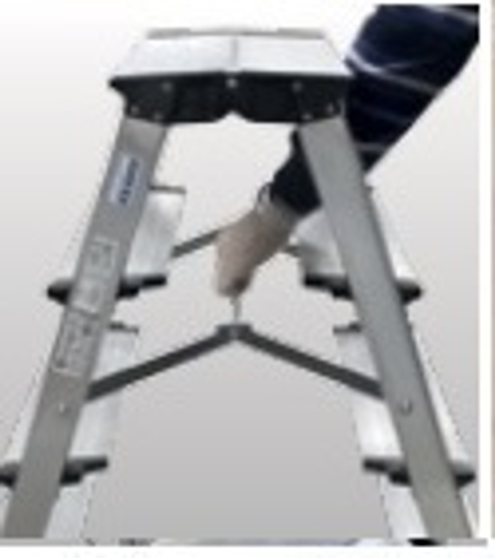 ХИТ! Двусторонняя складная алюминиевая подставка Krause TREPPO c широкими ступенями 2х3 126030