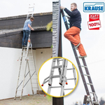 ВМЕСТЕ ДЕШЕВЛЕ ХИТ! Трехсекционная лестница KRAUSE MONTO TRIBILO 3 х 12 129789 ПЛЮС Складная подставка Monto Toppy две ступени 130723 N014-2AM