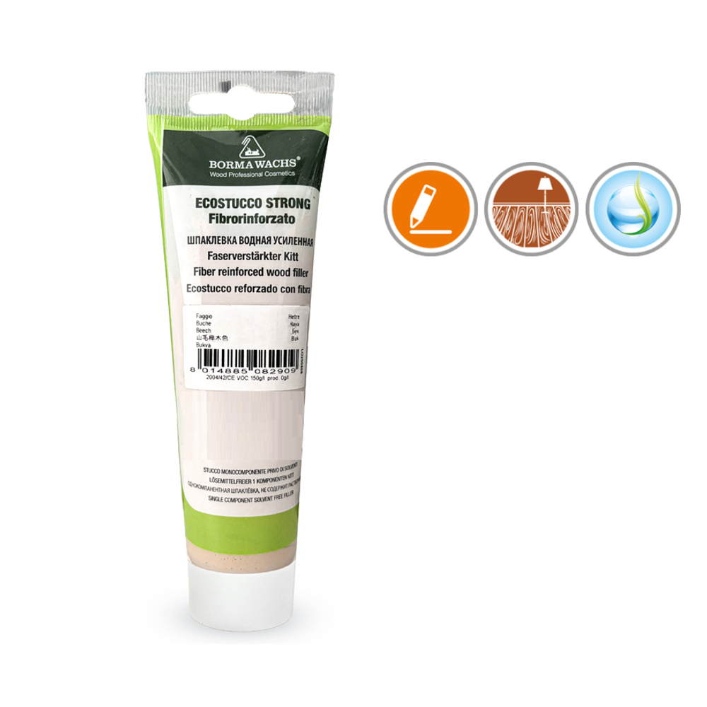 Новинка! Шпаклевка по дереву водная усиленная Borma Ecostucco Strong 200 г, цвет 05 сосна, для внутренних работ 1770PI.200