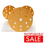 РАСПРОДАЖА! Комплект 100 Шлифовальные круги на бумажной основе липучка Mirka GOLD 150 мм 15 отверстий P 320 2361109932