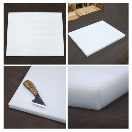 Новинка! Вырубная плита 495 х 395 х 25 мм полиэтилен PE-1000 ПЕТРОГРАДЪ не тупит режущие кромки ножей, резаков и других режущих инструментов М00024162