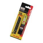 Лезвия TAJIMA Razar Black LСB-50 18 мм обламывающиеся 10 шт с покрытием черные в футляре LCB50RBC/K1 LB50RBC