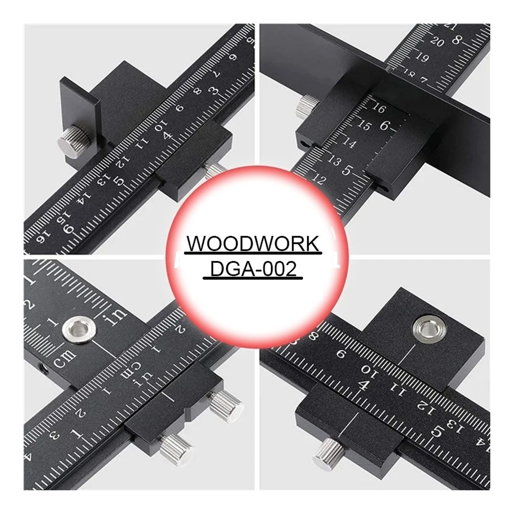 ХИТ! Кондуктор для установки мебельных ручек, шкала: дюйм / мм WOODWORK DGA-002