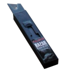Лезвия TAJIMA Razar Black LСB-50 18 мм обламывающиеся 10 шт с покрытием черные в футляре LCB50RBC/K1 LB50RBC