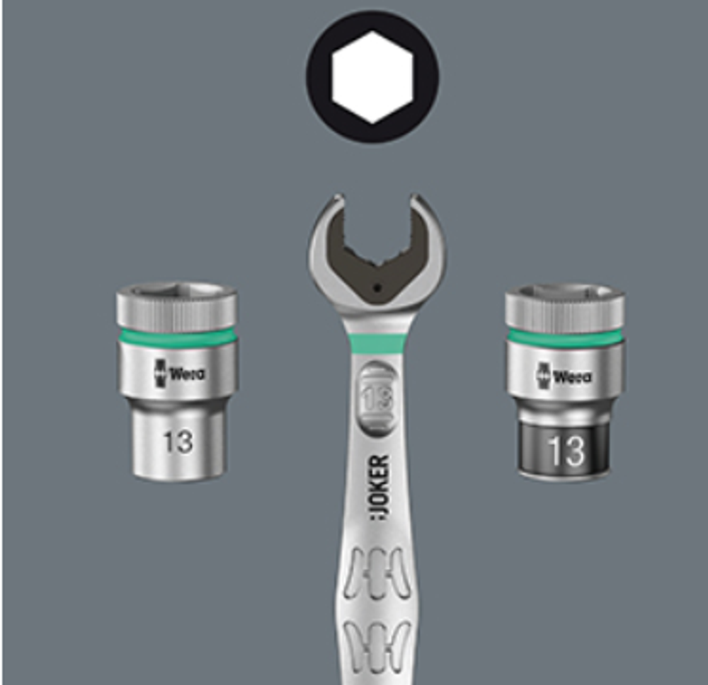 Набор 38 предметов БИТЫ и ГОЛОВКИ с трещоткой Tool-Check 1 SB 073220 WERA WE-073220