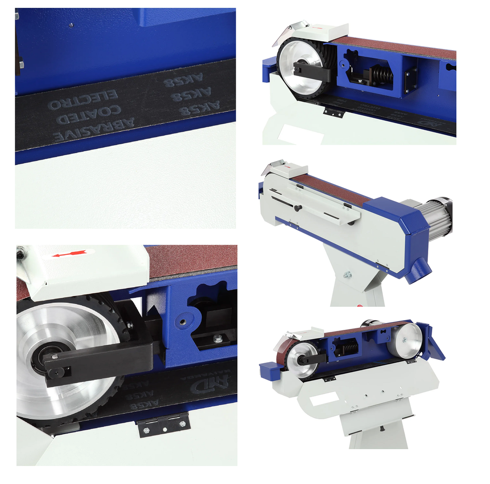 АКЦИЯ ЧЕРНАЯ ПЯТНИЦА! Станок шлифовальный ленточный по металлу BELMASH BSM-796P/400 2,4 кВт 380В, для шлифования металлических деталей, удаления заусенцев, обработки сварных швов, заточки инструмента (зубила, ножи, садовый инструмент) S320A