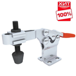 ХИТ! Зажим механический с горизонтальной ручкой усилие 227 кг Woodwork GH-225-DHB