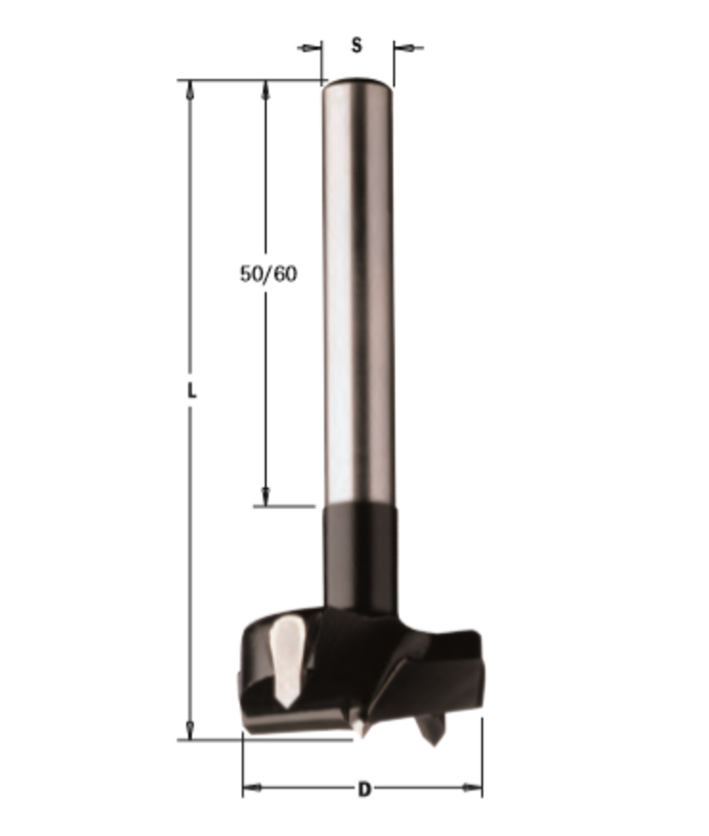 Сверло чашечное HW 34 x 90 Z 44959 S 10 x 60 RH CMT 512.340.11