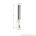 ХИТ! Фреза спиральная по алюминию HSS Co Z1 S8 D 3 x 12 x 60 RH CMT 188.030.51
