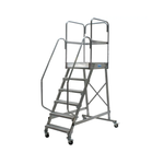 Новинка! Лестница алюминиевая передвижная с платформой односторонняя KRAUSE CORDA 6 ступени 820044