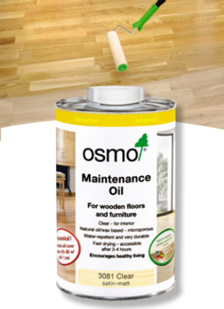 Масло для ухода за полами Osmo 3081 Бесцветное шелковисто-матовое 2,5 л Pflege-Ol для внутренних работ Osmo-3081-2,5 15101046