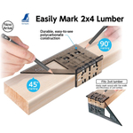 ХИТ! Шаблон угловой пластиковый Miter Rule 3D 45 90 градусов Two-by-Four Shinwa М00021525