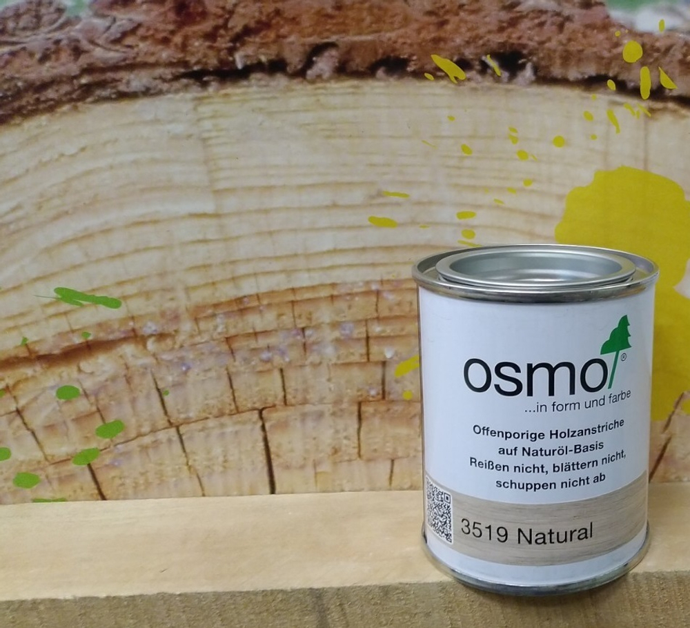 Цветные бейцы на масляной основе для тонирования деревянных полов Osmo 3519 Натуральный 0,125 л Ol-Beize для внутренних работ Osmo-3519-0,125 15100846
