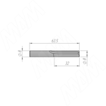 Новинка! Фреза концевая пазовая Klein S 8 D 8 х 32 х 63 Z 2+1 DX C103.080.R
