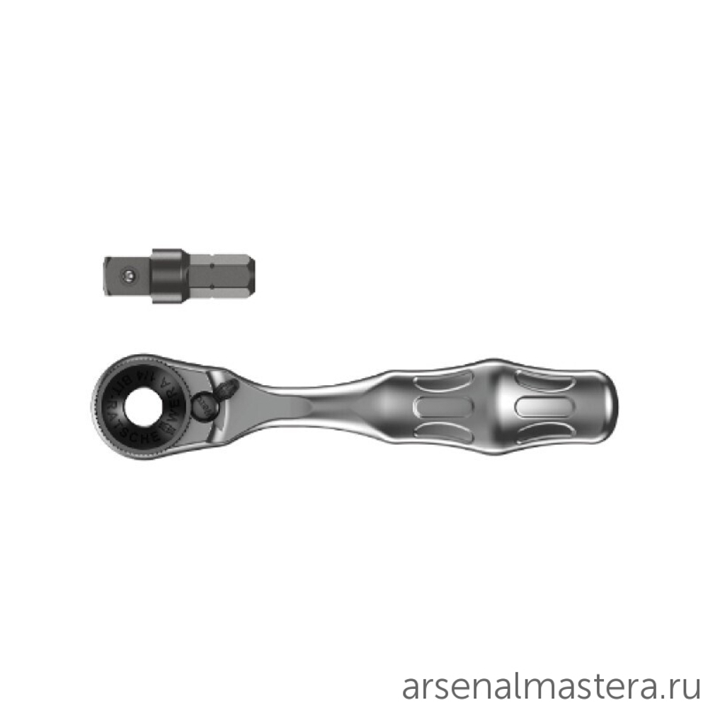АКЦИЯ WERA ХИТ! Ключ мини-трещотка Zyklop Mini 1/4 8001 A SB WERA WE-073230