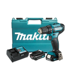 КОМПЛЕКТ: Аккумуляторная дрель - шуруповерт Makita СХТ 12В, Два аккумулятора 2 Ач, Зарядное устройство, кейс DF333DWAE