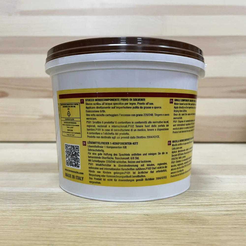 Новинка! Шпаклевка водная Borma Ecostucco 1 кг цвет 52 темный дуб для внутренних работ 1550RS