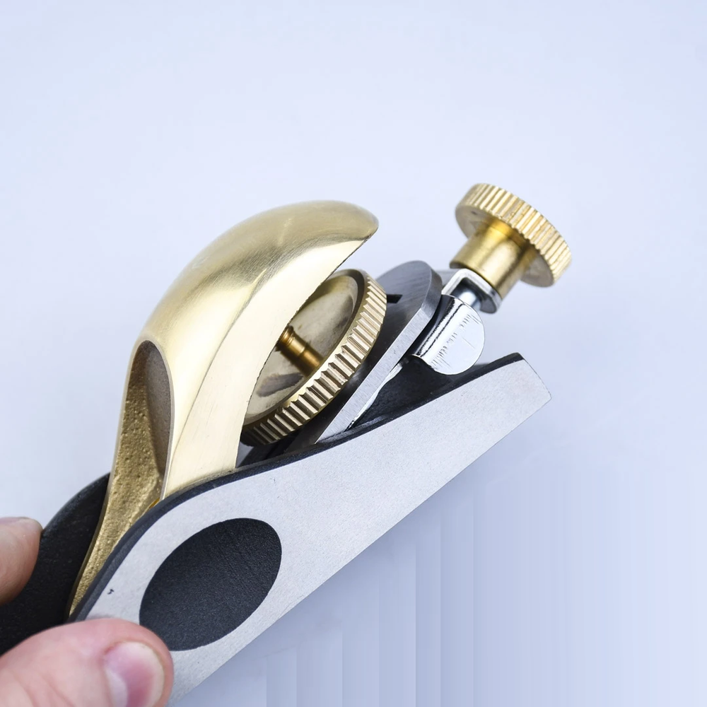 Новинка! Рубанок GOLDRATIO N 60 1 / 2, 150 мм / 35 мм Low Angle Adjustable Mouth Block Plane для работы по торцам или сложным породам древесины М00023900