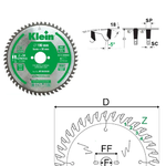 Новинка! Пильный диск Klein 160 х 1,8 / 1,3 х 20 Z 48 FZ/TR NEG, подходит для пил FESTOOL AT160.04820